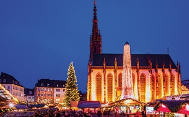 The Christmas market in Würzburg, Germany